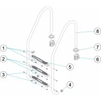 Pièces détachées pour Échelle standard basic 2-3-4-5 marches aisi-304