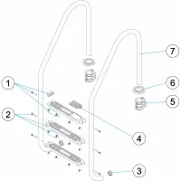 Pièces détachées pour Échelle standard haute résistance aisi-904l 3-4 marches