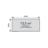 Dalle piscine bois UBBINK Sunwater 200 x 350 x 70 cm