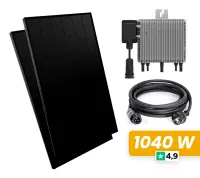 Kit Solaire PowerMax 1040W, 2 Panneaux Izypower 520W + Micro-onduleur DEYE 1000W