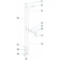 Pièces détachées pour Douche 1 pommeau 1 bouton temporisé