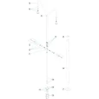 Pièces détachées pour Douche 2 pommeaux et 2 robinets tube Ø 63