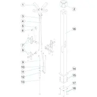 Pièces détachées pour Douche 4 pommeau 4 bouton temporisé