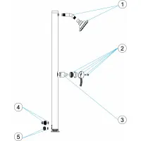 Pièces détachées pour Douche solaire 17L-20L