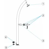 Pièces détachées pour Douche solaire 40L
