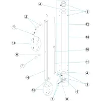 Pièces détachées pour Douche solaire inox 30L