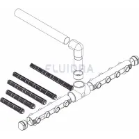 Ensemble collecteur BP.1400-75 + crépines 1"1/2 pour Praga 09210. 00689 1"1/2