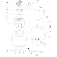 Pièces détachées pour Filtre ASTER TOP Ø 550 avec collier de serrage