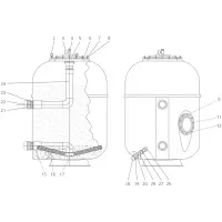 Pièces détachées pour Filtre BLACKLINE Crépines Ø1120, Ø1275
