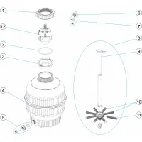 Pièces détachées pour Filtre CANTABRIC TOP diamètre 400 500 600