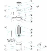 Pièces détachées pour Filtre à cartouche NANOFIBER 150/180/200
