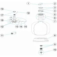 Pièces détachées pour Filtre HAWAII Ø 1200-90
