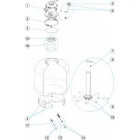 Pièces détachées pour Filtre HAWAII TOP Ø 400, 500, 650, 750, 900
