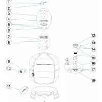 Pièces détachées pour Filtre JUPITER couvercle avec bride