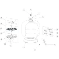 Pièces détachées pour Filtre PRAGA 2,5 - 4 kg Ø 2500 et 3000