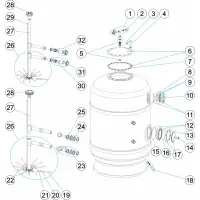 Pièces détachées pour Filtre PTK 1200m/m 1000 - 1200