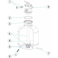 Pièces détachées pour Filtre SKYPOOL TOP Ø 500-600