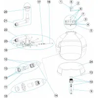 Pièces détachées pour Filtre VESUBIO couvercle 400 mm