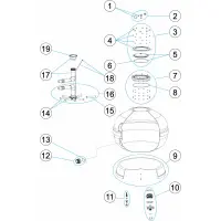 Pièces détachées pour Filtre VESUBIO couvercle avec bride