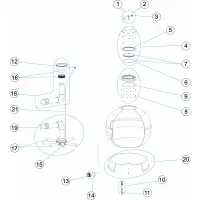 Pièces détachées pour Filtre VOLCANO couvercle transparent