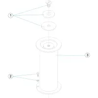 Pièces détachées pour Fixation d'échelle plate pour tube Ø 43 et 48