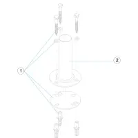 Pièces détachées pour Fixation démontable avec plaquette inox 304
