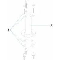 Pièces détachées pour Fixation démontable avec plaquette inox 316