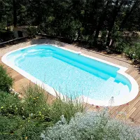 Coque piscine Flamenco 96 - 9,5m x 4,2m x 1,5m - fond plat