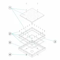 Pièces détachées pour Grille carré hydromassage LINER 550mm