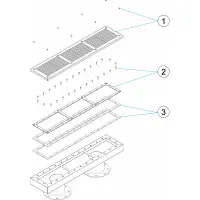 Pièces détachées pour Grille d'aspiration rectangulaire 120m3/h
