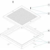Pièces détachées pour Grille de de BDF carrée inox 304