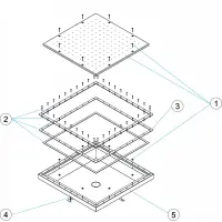 Pièces détachées pour Grille hydromassage LINER 750mm