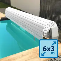 Volet pour piscine 6x3m Silver Roll prêt à poser