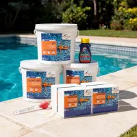Kit de démarrage pour piscine 6 en 1 : Solution d'entretien complète