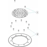 Pièces détachées pour Kit grille et bride bonde de fond INOX