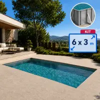 Kit piscine acier 6m x 3m à monter soi-même