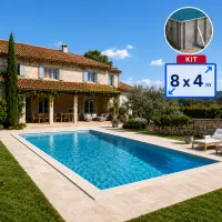 Kit piscine acier 8m x 4m à monter soi-même