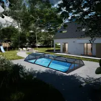 Abri piscine mi-haut Klasik Sky Clear A