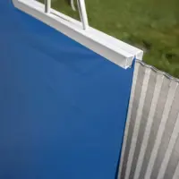 Liner piscine ronde Gré bleu Ø 350 cm H. 90 cm - Fixation Overlap