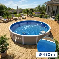 Liner piscine hors sol ronde 4,60m, H. 1,10m LAGOON 40/100e