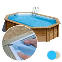 Liner pour piscine SUNBAY Safran octogonal 6,37m x 4,12m x 1,33m