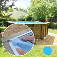 Liner pour piscine SUNBAY Vanille  412 hexagonal diam. 4,12m - H. 1,19m