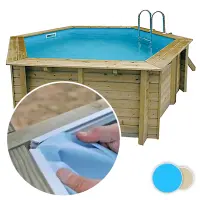 Liner pour piscine UBBINK Azura 410 hexagonal 4,1m x 1,2m