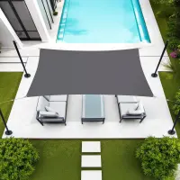 Voile d'ombrage rectangle 2 x 3 m Ardoise