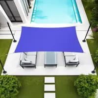 Voile d'ombrage rectangle 2 x 3 m Bleu
