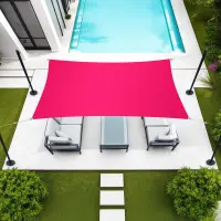 Voile d'ombrage rectangle 2 x 3 m Framboise