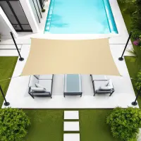 Voile d'ombrage rectangle 2 x 3 m Sable