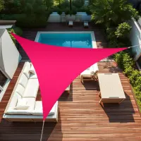 Voile d'ombrage triangle 3 x 3 x 3 m Framboise