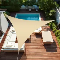 Voile d'ombrage triangle 3 x 3 x 3 m Sable