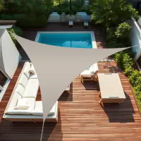Voile d'ombrage triangle 3 x 3 x 3 m Taupe